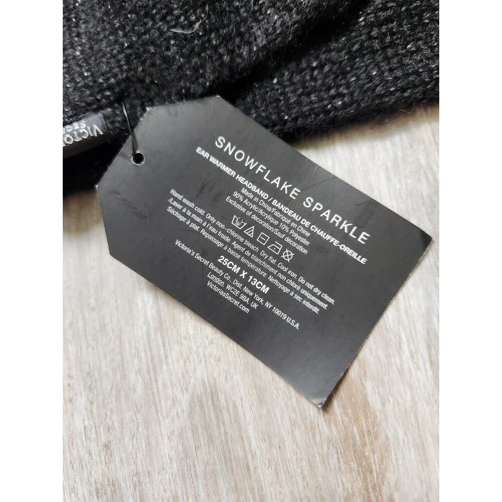 NWT Victoria’s Secret Snowflake Sparkle Winter Set Headband Convertible Mittens